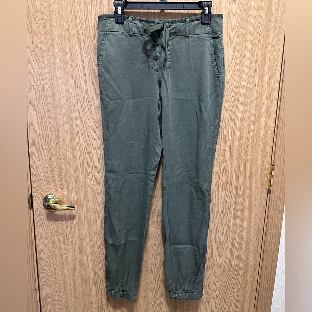 New Ugg Olive Green 100%Tencel Tie Jogger Pants Women’s S
